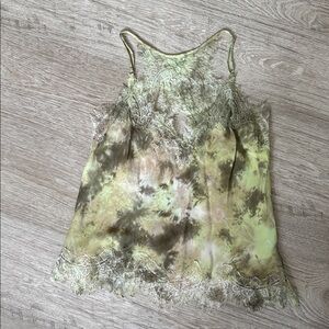 Elegant Lace Trim Tie-Dye Racer back Camisole